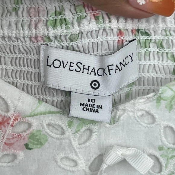 Loveshackfancy x Target Clementine Eyelet Dress Womens Size: 10 - Picture 7 of 10